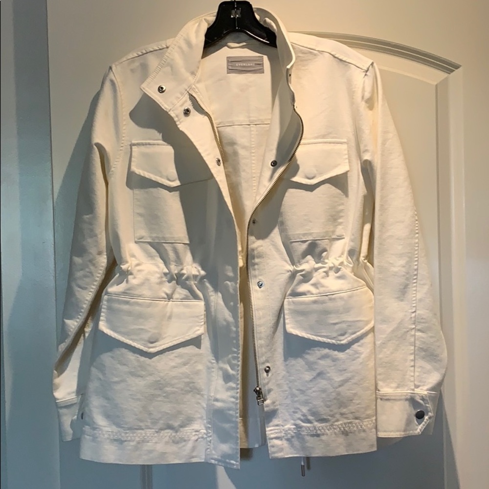 Everlane military jacket with inner drawstring